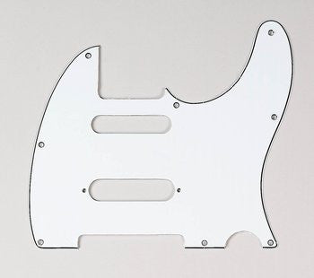 Pickguard for Tele -  cut for Strat p/up in middle - 8 screw holes