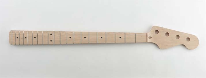 Replacement Unfinished Neck for P-Bass, Solid Maple