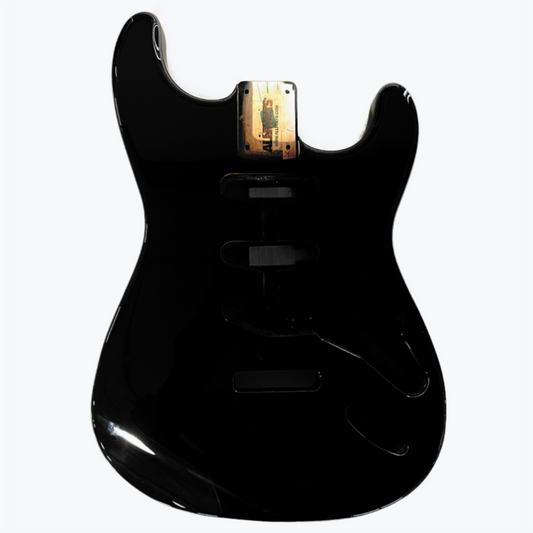 Strat Replacement Body with Polyurethane Finish - Black