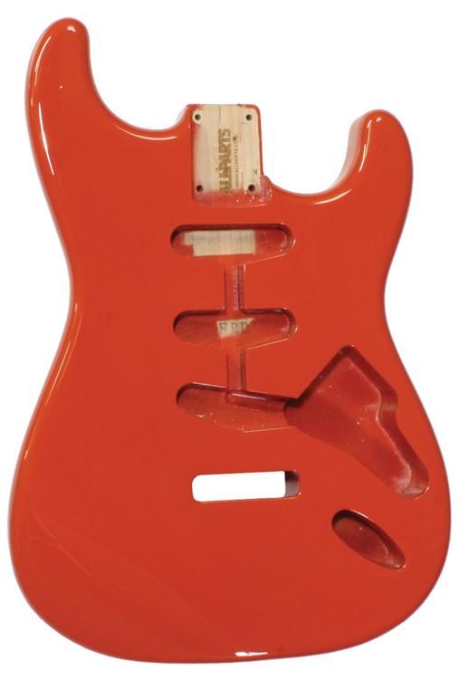 Strat Replacement Body with Polyurethane Finish - Candy Apple Red