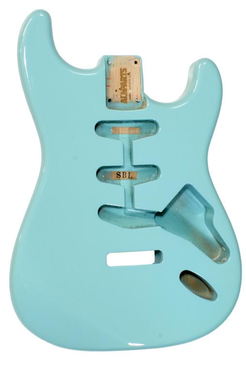 Strat Replacement Body with Polyurethane Finish - Sonic Blue