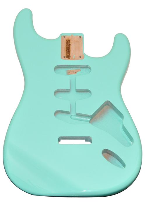 Strat Replacement Body with Polyurethane Finish - Sea Foam Green