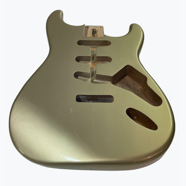 Strat Replacement Body with Polyurethane Finish - Shoreline Gold