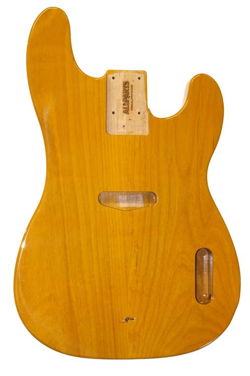 Tele Bass Replacement Body, Alder with Polyurethane Finish - Butterscotch