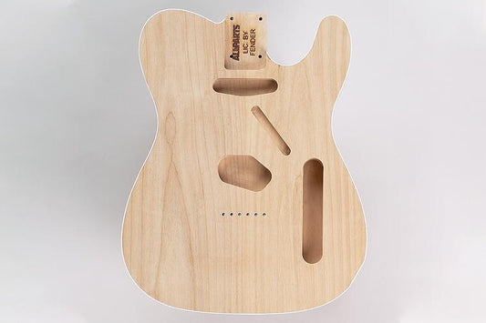 Telecaster Replacement Body, Unfinished in Alder with White Edge Binding