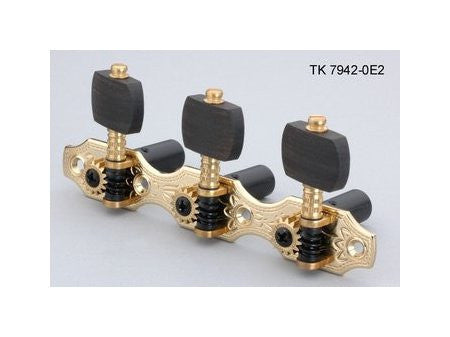 Tuning keys - Hauser style classical tuning keys  w black rollers ebony buttons