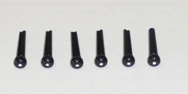 Black Plastic Bridge Pins with MOP dots