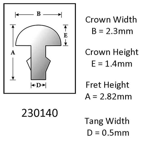 Sintoms Special Bronze Fret Wire 2.3mm, Set of 12 pieces