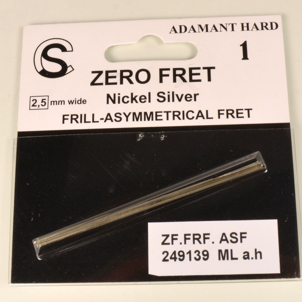 Sintoms Zero Fret, With Tang, 2.5mm wide, 1.39mm high, 25% Nickel Straight Piece