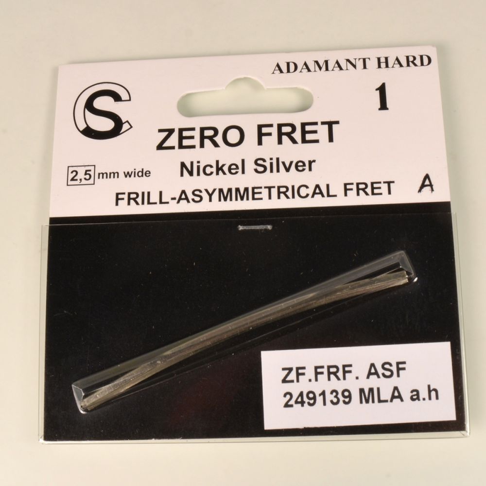 Sintoms Zero Fret, With Tang, 2.5mm wide, 1.39mm high, 25% Nickel Curved Piece