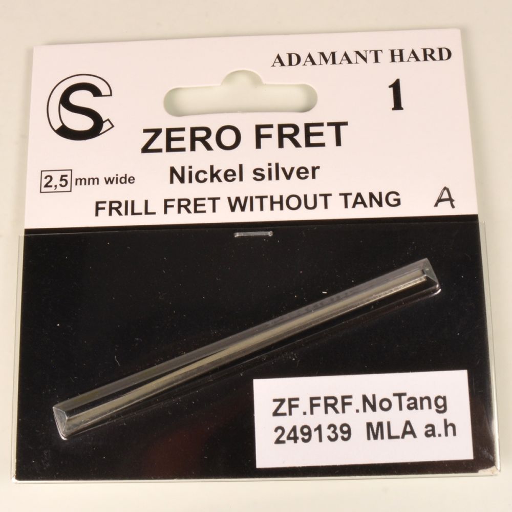 Sintoms Zero Fret, No Tang, 2.5mm wide, 1.39mm high, 25% Nickel Curved Piece