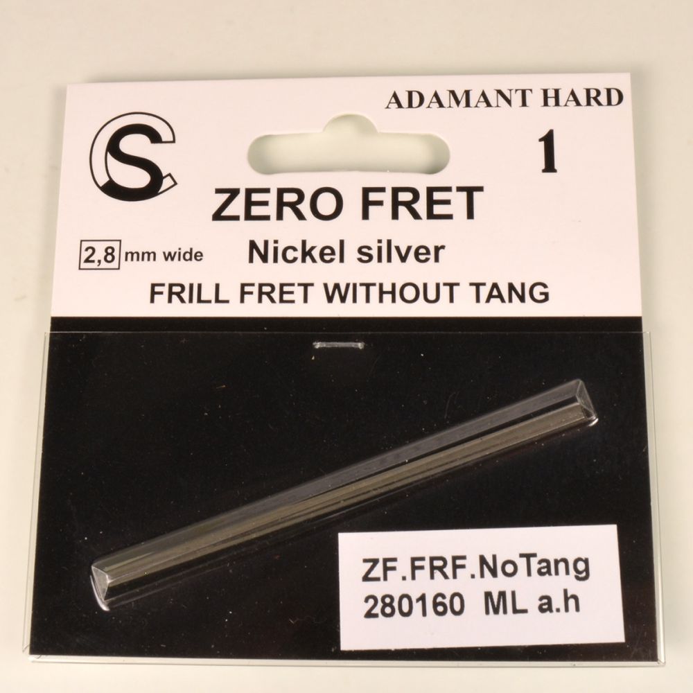 Sintoms Zero Fret, No Tang, 2.8mm wide, 1.6mm high, 25% Nickel Straight Piece