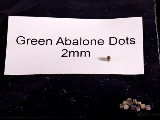 12 Green Abalone Marker Dots 2mm
