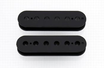 Pickup part - Humbucking plastic bobbin set - slug & pole piece sides - 1-15/16" (49.2mm) - black